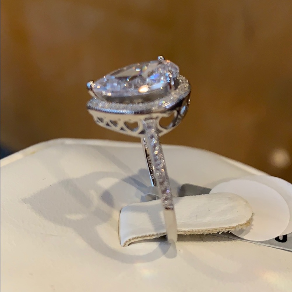 3.5ct 12x9mm Pear Engagement Ring size 9 - Picture 7 of 8
